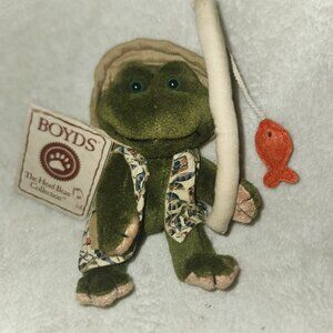 "Bobber" **Retired** Boyds Bears Fishing Frog